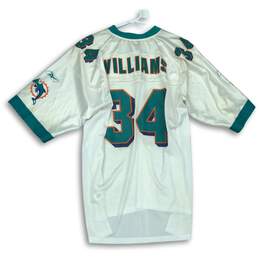 NFL Reebok Mens White Aqua Dolphins Jersey #34 Williams Size L alternative image