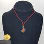 24k Gold Asian Pendant w/Cor Necklace 3.7g image number 1