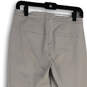 Womens Gray Flat Front Slash Pocket Straight Leg Ankle Pants Size 4 image number 4