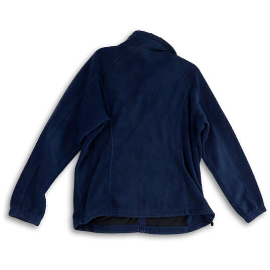 Mens Blue Stretch Pockets Long Sleeve Winter Full-Zip Fleece Jacket Size 1X image number 2