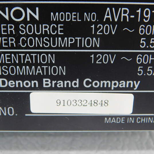 Denon Model AVR-1910 AV Surround Receiver w/ Attached Power Cable image number 6