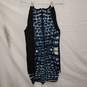 Parker Harley Knit Dress Long Sleeve Mesh Arctic Blue Black White Women's Sz Small image number 2