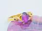 10K Yellow Gold Oval Cut Amethyst Ring 2.4g image number 1