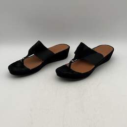 L'Amour Des Pieds Womens Chantara Black Slip On High Heel Thong Sandals alternative image