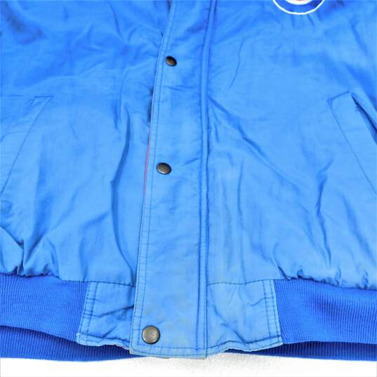 Vintage Chicago Cubs Men's Size Large Bomber Style Jacket Winter Coat image number 9