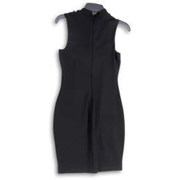 NWT Womens Black Sleeveless Cutout Neck Back Zip Bodycon Dress Size Small alternative image