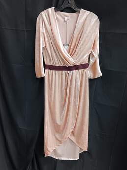 NY & C EVA Mendes Women's Pale Pink Wrap Dress Size S with Tag