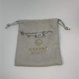 Designer Kendra Scott Silver-Tone Link Chain Pendant Necklace With Dust Bag alternative image