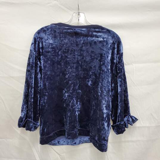 Supplies WM's Royal Blue Lush Polyester Blend Blouse Top Size M image number 2