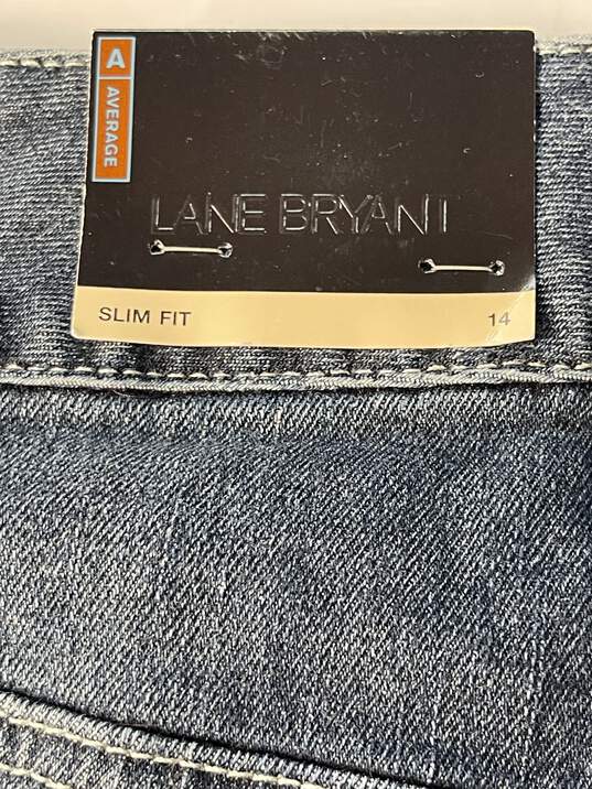 Lane Bryant Womens Slim Blue Jeans 14/28 image number 3
