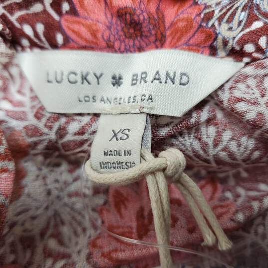 Lucky Brand Floral Blouse Women's XS NWT image number 3