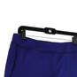 Womens Blue Flat Front Elastic Waist Side Slit Short Skort Skirt Size M image number 1