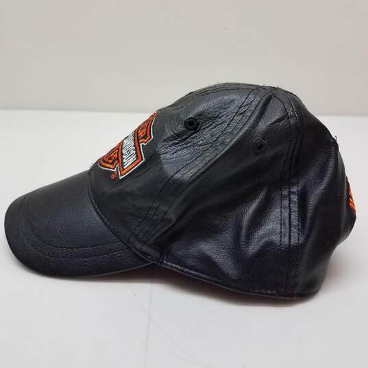 Harley Davidson Cycles Black Leather Infant Hat 12/24mos image number 2