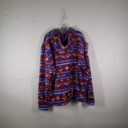 NWT Womens Aztec Print Long Sleeve Kangaroo Pockets Full-Zip Hoodie Size XL alternative image