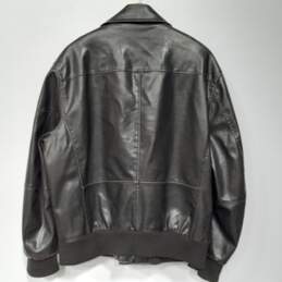 Men's Chaps Fuax Leather Full-Zip Trucker Jacket Sz L alternative image