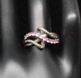 Sterling Silver Ruby & Diamond Accent Ring (SZ 6.0) - 3.7g