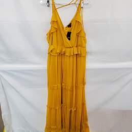 Torrid Yellow Ruffle Tiered Sleeveless Maxi Dress Size 2