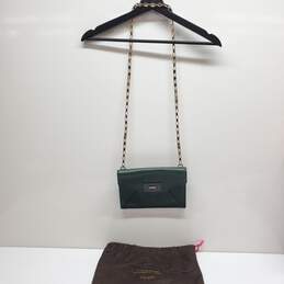 Kate Spade Leather Envelope Crossbody Chain Bag Green