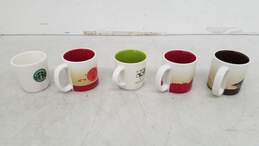 Starbucks Lot of 5 3oz Mini Collectable Espresso Mugs alternative image