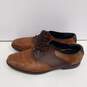Men's Jefferson Grand Woven Saddle Brown Leather Lace Up Oxford Shoes 12M image number 3