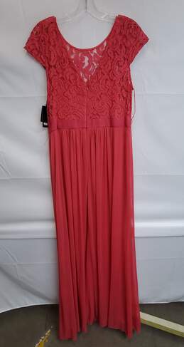 Adrianna Papell Women's Cap-Sleeve Lace Gown Sz 14 alternative image