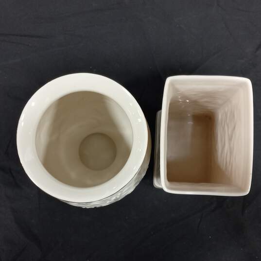 2PC Lenox Gold Accents Ceramic Vase Bundle image number 2