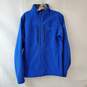 Men Size Small Blue Zipper Jacket with Gray Lining image number 1