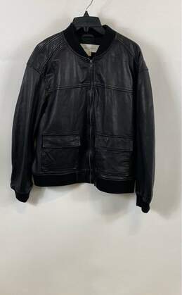 Treasure & Bond Men's Black Leather Jacket- L
