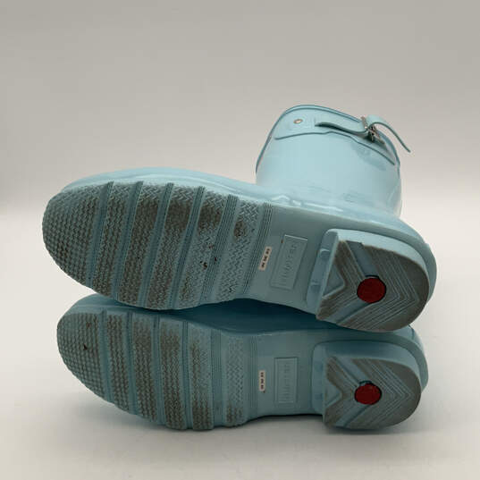 NIB Womens Original Short Gloss WFS1000RGL Blue Round Toe Rain Boots Sz 10 image number 5