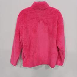 Pink Victoria's Secret Women's Hot Pink Full Zip Mock Neck Fleece Jacket S/P NWT alternative image