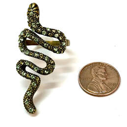 Designer Joan Rivers Gold-Tone Multicolor Rhinestone Snake Band Ring alternative image