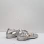 Ralph Lauren Jelly Rubber T Strap Sandals Silver 7 image number 4
