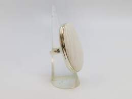Artisan Sterling Silver Oval Gypsum Ring 16.5g alternative image