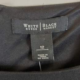 White House Black Market Women Blk Midi Dress Sz 12 Nwt alternative image