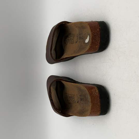 Birkenstock Womens Brown Open Toe Flat Slip On Slide Sandals Size 6 image number 5