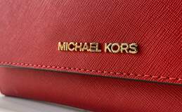 Michael Kors Saffiano Leather Trifold Wallet Red alternative image