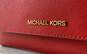 Michael Kors Saffiano Leather Trifold Wallet Red image number 2