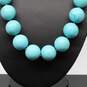 Sterling Silver Beaded Howlite Necklace (16.0in) - 129.8g image number 1