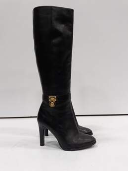 Michael Kors Women's Black Leather Heel Boots Size 6M