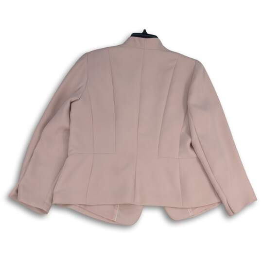 NWT Talbots Womens Pink Long Sleeve Open Front Blazer Size 14wp image number 2