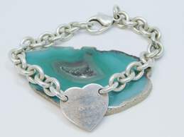 Tiffany & Co 925 Sterling Silver Return To Tiffany Heart Tag Bracelet 27.2g