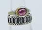 Artisan Sterling Silver Amethyst Garnet Ruby Jewelry 11.4g image number 4