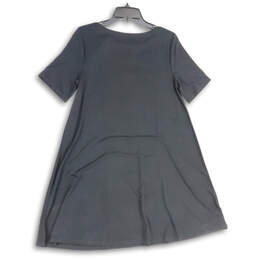 NWT Womens Black Round Neck Short Sleeve A-Line Dress Size Medium alternative image
