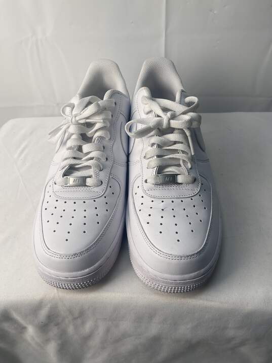 NIKE Mens White Air Force 1 Sneakers Size 10 image number 1
