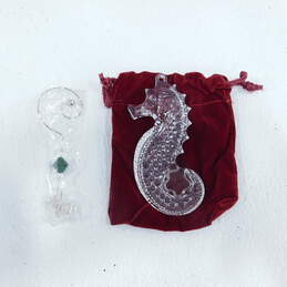 Waterford Crystal Seahorse Christmas Ornament Jeweled Hanger Removable 2012 New alternative image