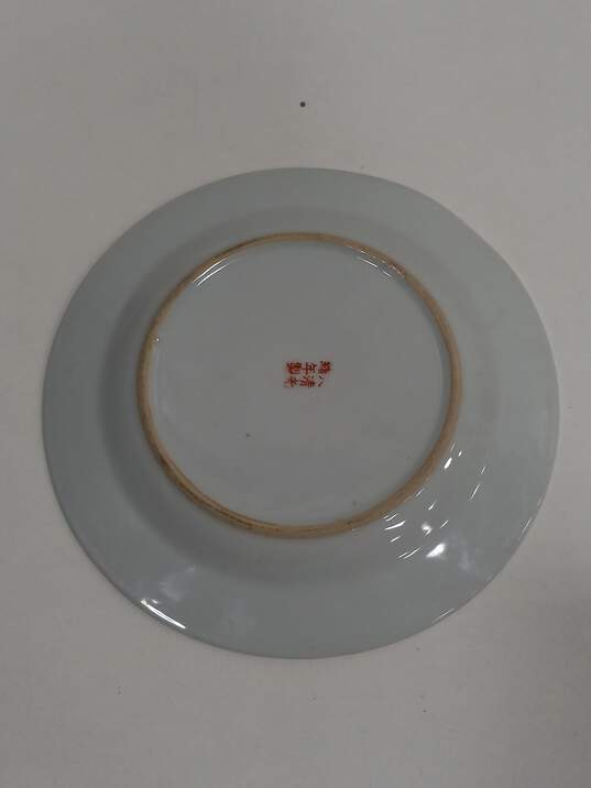 Yellow & Red Asian Porcelain Plate image number 4