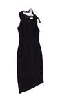 Womens Black Sleeveless Back Zip Round Neck Tank Dress Size 8P image number 3