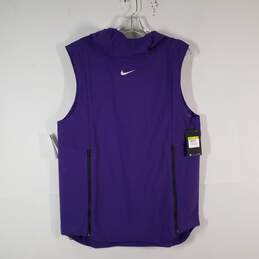 NWT Mens Zipper Pockets Sleeveless Activewear Pullover Hoodie Size Small