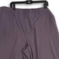 Womens Purple Elastic Waist Flat Front Slash Pocket Ankle Pants Size 22 image number 3
