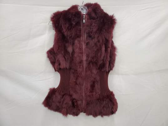 Belle Fare Dyed Rabbit Fur Vest Size XL image number 1